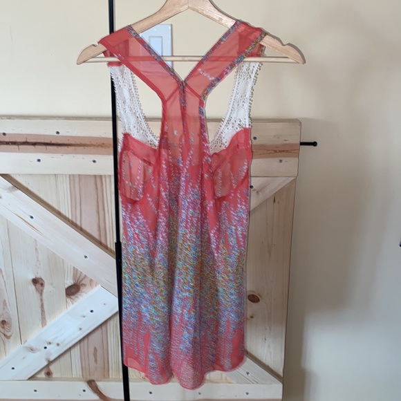 Deb Button Racerback Sheer Tank Top - Picture 3 of 6